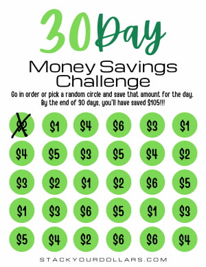 30 Day Money Saving Challenge