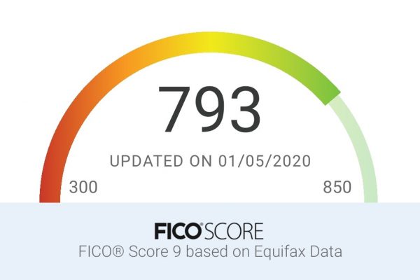 793 FICO score