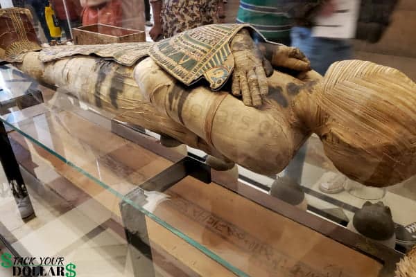 Image of a mummy at the Louvre in Paris, France
